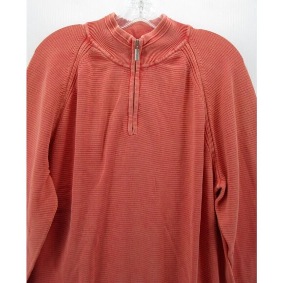 Tommy Bahama Sweater Large Pullover 1/4 Zip Relax Preppy Golf Cotton - Picture 2 of 10